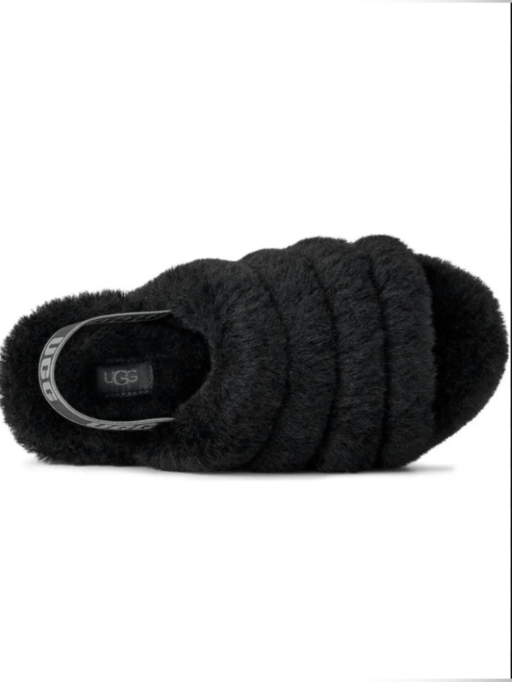 UGG Black Plush Quilted Slide Slippers ‘size US WM7.5 EU 38 Big kids 6